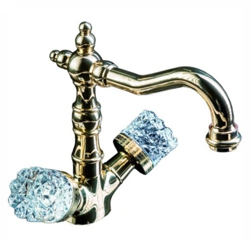 Смеситель для раковины Boheme Crystal 312-CRST (бронза)