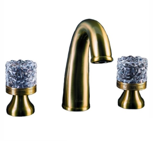 Смеситель для раковины Boheme Crystal 317-CRST (бронза)