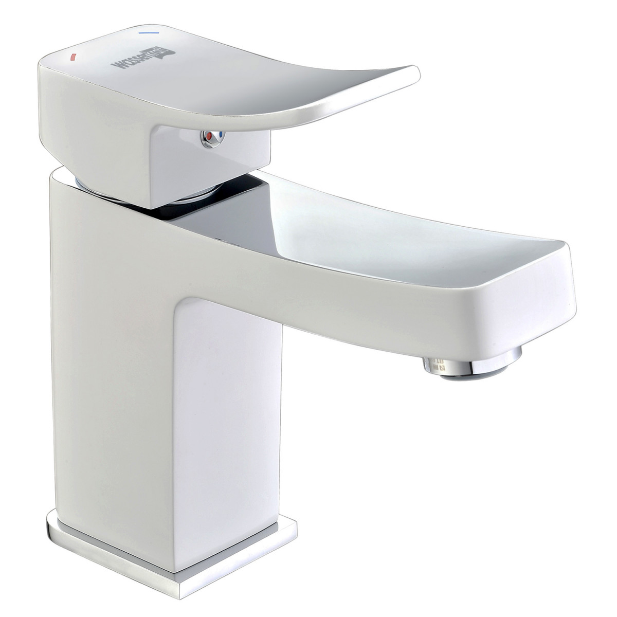 Смеситель для раковины WasserKRAFT Aller 1063WHITE (хром/белый)