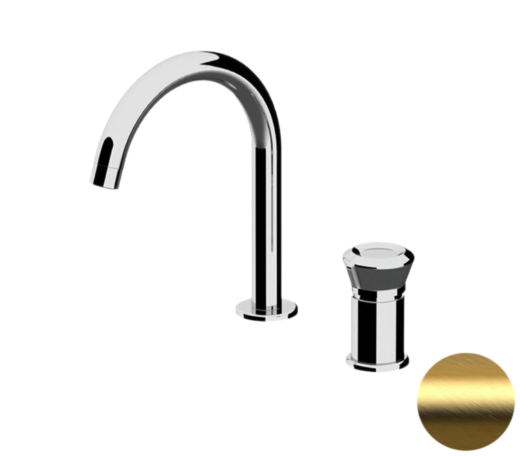 Смеситель для раковины Remer Element ET57BG (золото матовое брашированное)