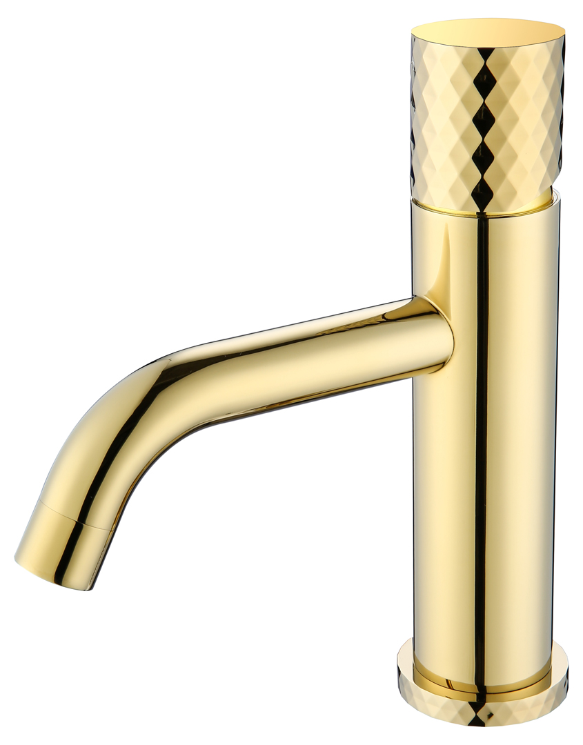 Смеситель для раковины Boheme Stick 121-GG (золотой)
