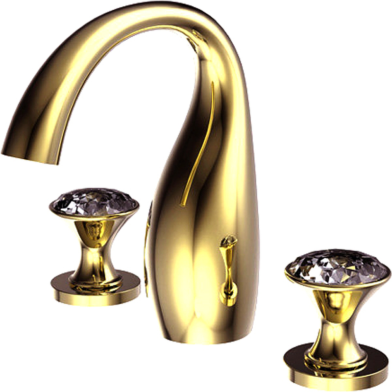 Смеситель для раковины Bravat Swan F24287G-ENG (золото)