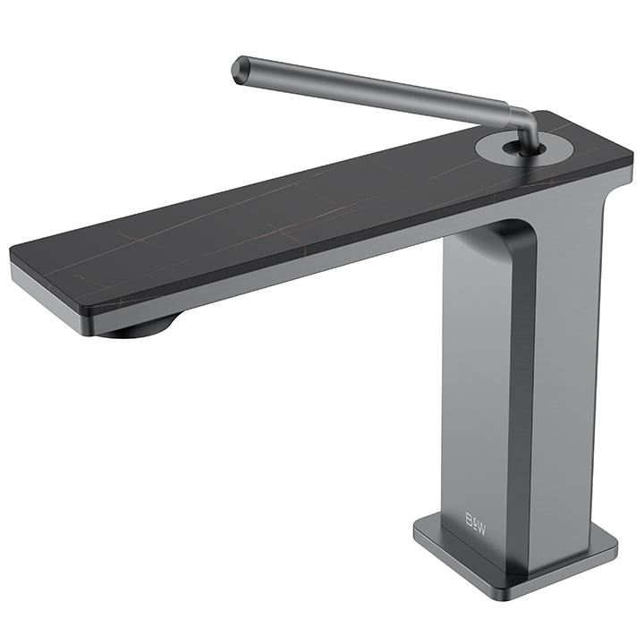 Смеситель для раковины Black&White Gravity GF7105GM (оружейная сталь)
