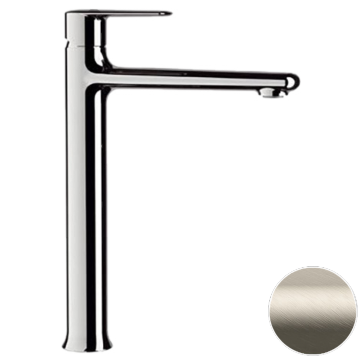 Смеситель для раковины-чаши Remer Vanity V11LXV (сталь матовая)
