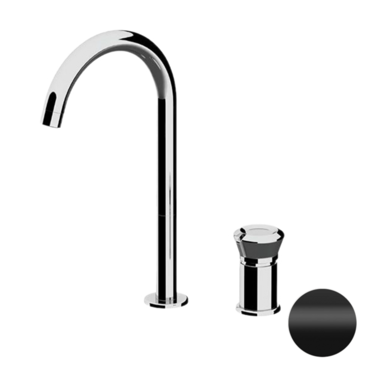 Смеситель для раковины-чаши Remer Element ET11LXLNO (черный матовый)