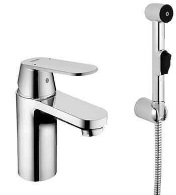 Смеситель для раковины с гигиеническим душем Grohe Eurosmart Cosmopolitan 23125000 (хром)