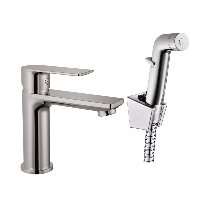 Смеситель для раковины с гигиеническим душем Haiba HB12505 (хром)