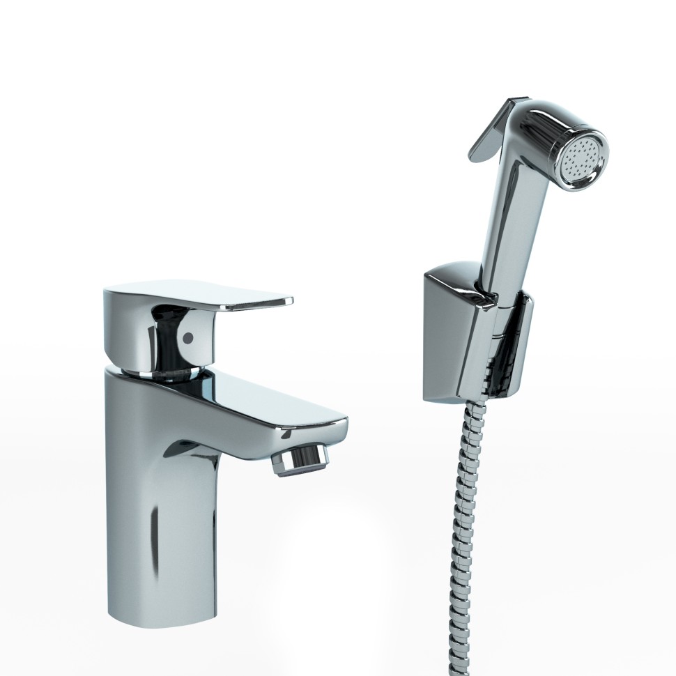 Смеситель для раковины с гигиеническим душем Paini Viva Style P4CR205/574 (хром)