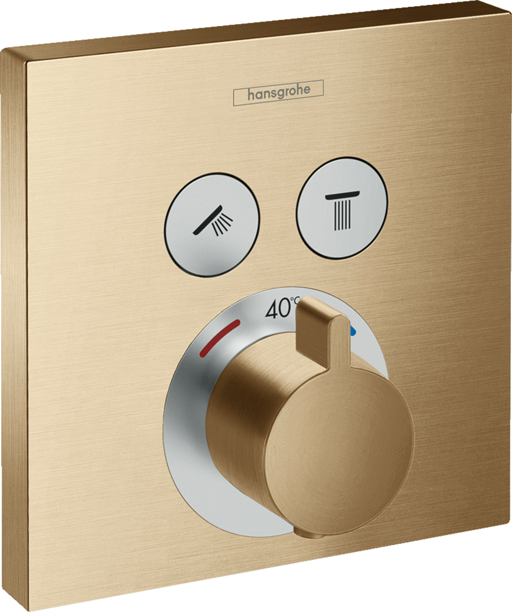Термостат Hansgrohe Ecostat Square 15763140 встраиваемый, бронза