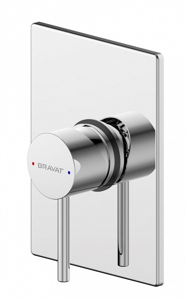 Встраиваемый смеситель для душа Bravat Arc PB86061C-A-ENG (хром) внешняя часть