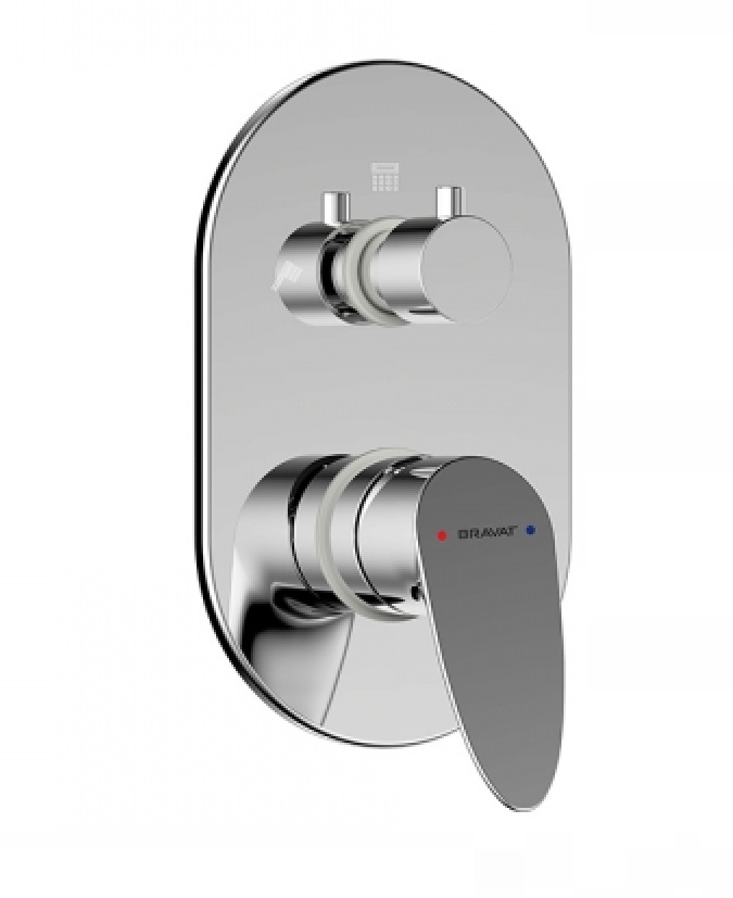 Смеситель Bravat Drop P69190C-2-RUS, хром, внешняя часть