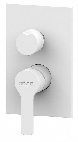 Встраиваемый смеситель для душа Cezares OVEST-DEV3-BIO (белый матовый)