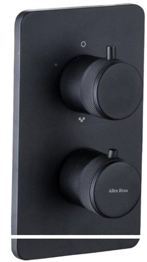 Встраиваемый смеситель для душа Allen Brau Priority 5.31113-31 (черный матовый) с термостатом