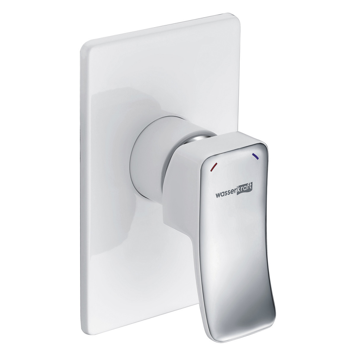 Встраиваемый смеситель для душа WasserKRAFT Aller 10651WHITE (хром/белый)