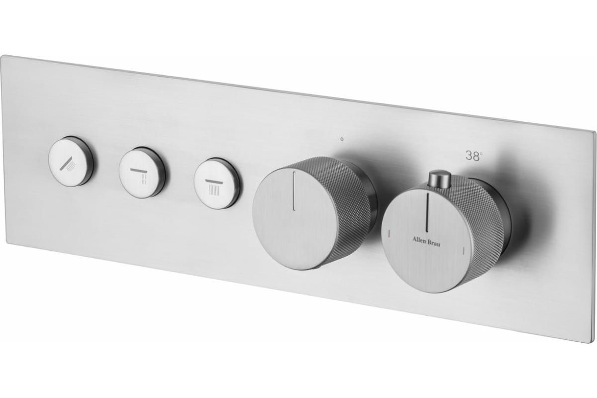 Встраиваемый смеситель для душа Allen Brau Liberty 5.33003-BN (никель браш) с термостатом