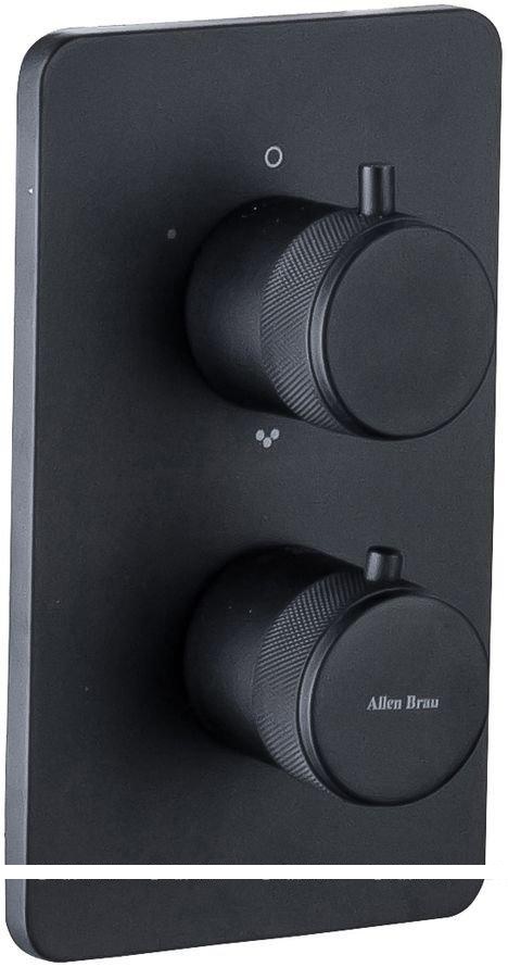 Встраиваемый смеситель для душа Allen Brau Priority 5.31213-31 (черный матовый) с термостатом