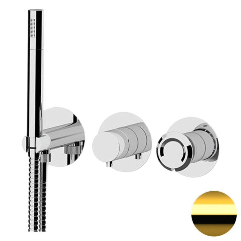 Встраиваемый смеситель для душа Remer Element ET97D3PDO (золото)