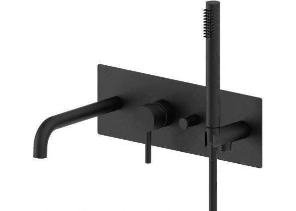 Смеситель для ванны с душем Paffoni Light LIG001NO встраиваемый, черный матовый