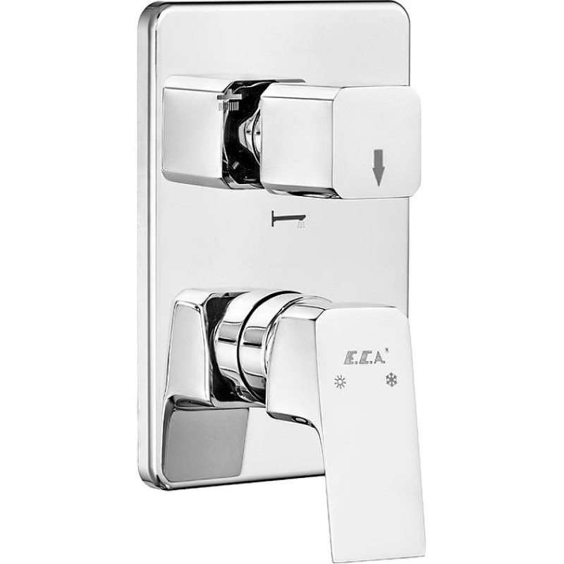 Встраиваемый смеситель для ванны Eca Tiera 102167305EX-K (хром) внешняя часть