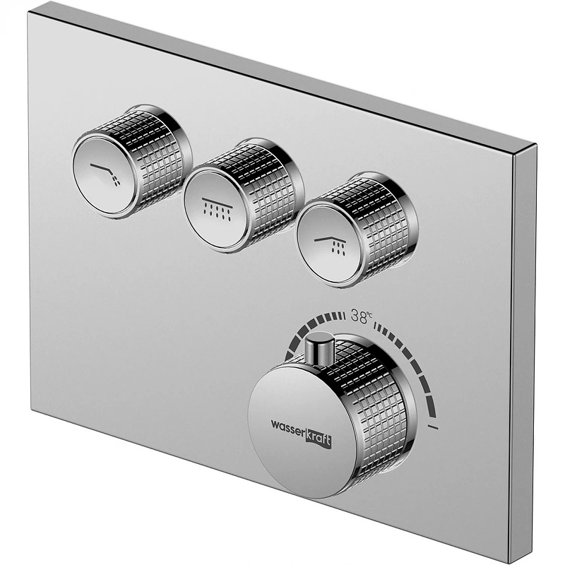 Встраиваемый смеситель для ванны WasserKRAFT Dinkel 5858 (хром) с термостатом