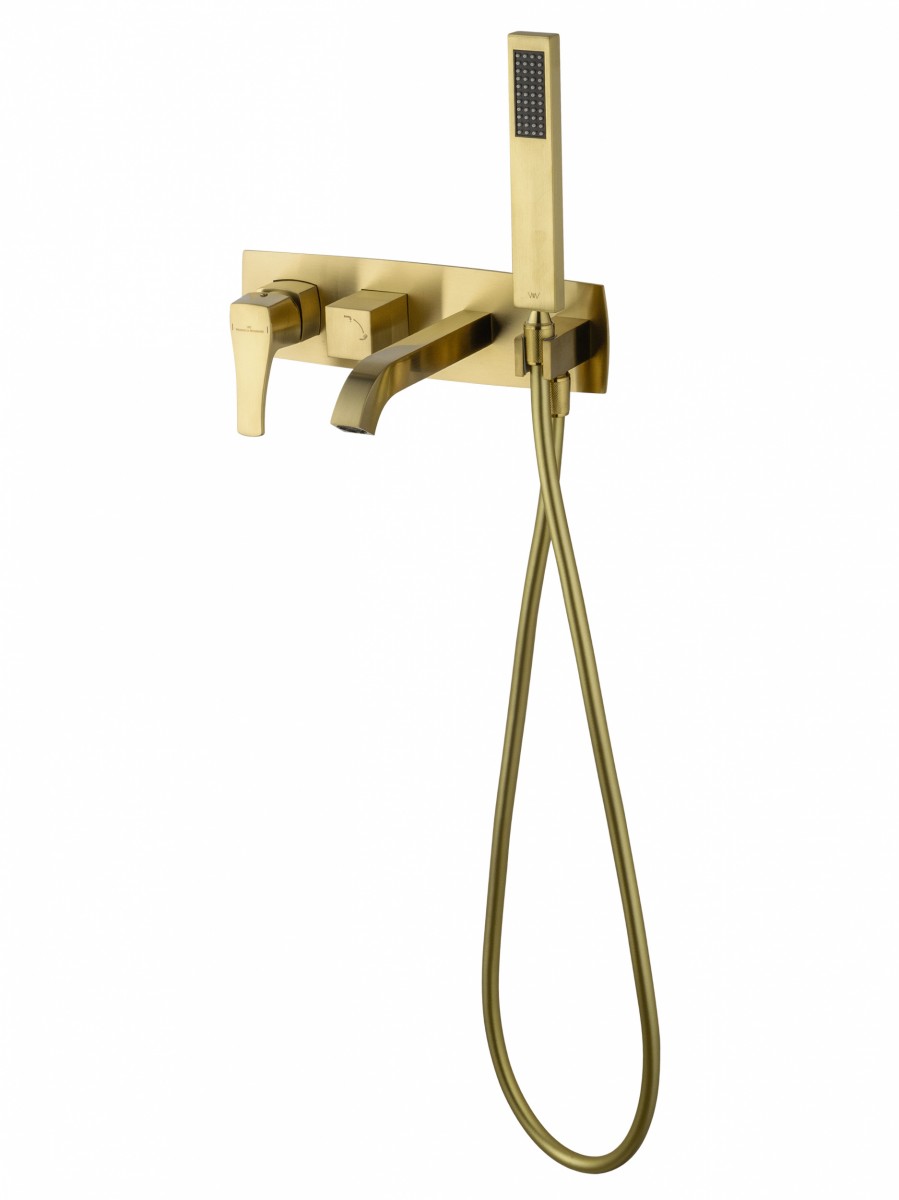 Встраиваемый смеситель для ванны Wonzon & Woghand FLEX WW-88889072-BG (брашированное золото)