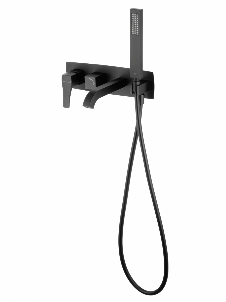 Встраиваемый смеситель для ванны Wonzon & Woghand FLEX WW-88889072-MB (чёрный матовый)
