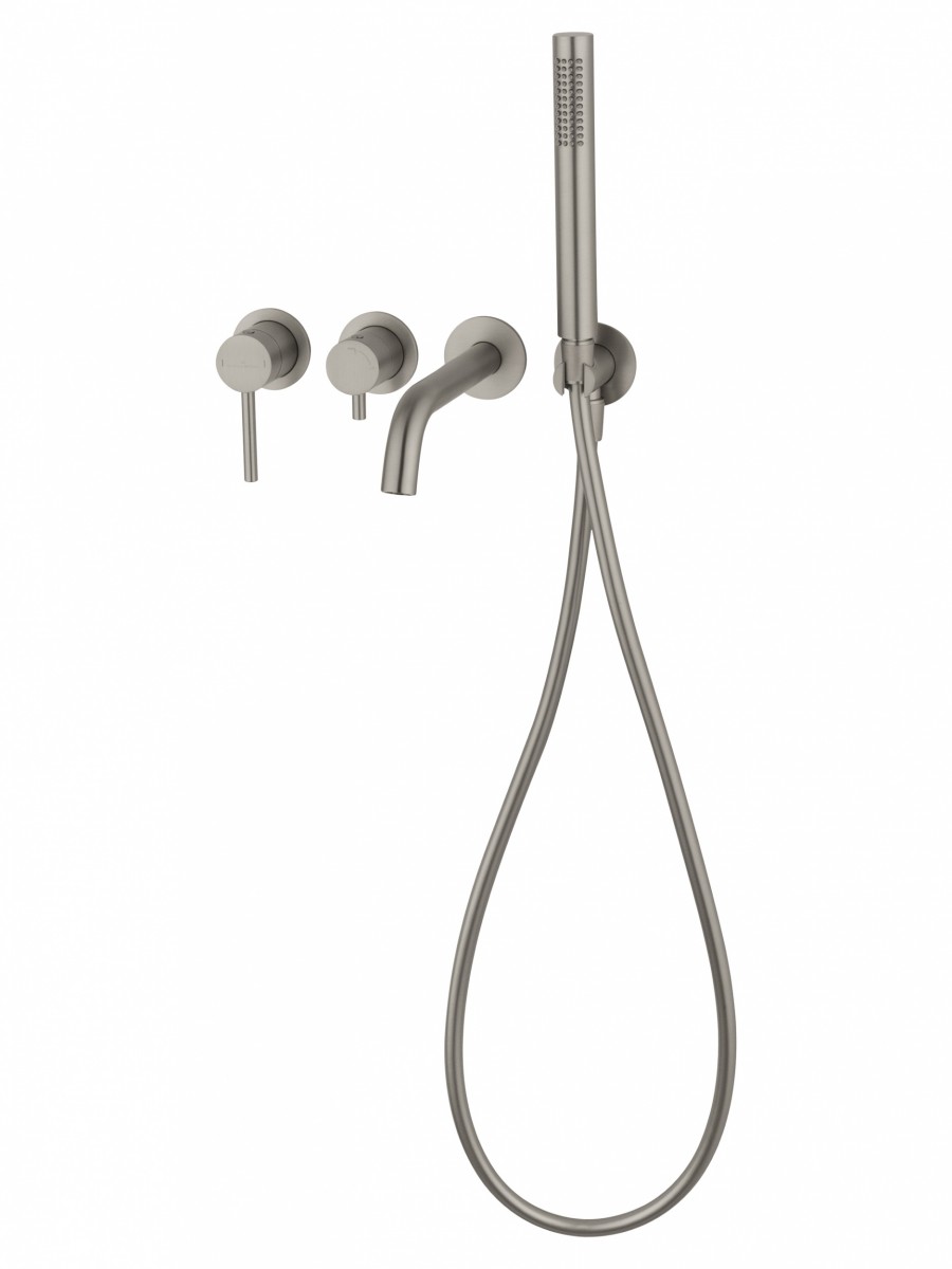 Встраиваемый смеситель для ванны Wonzon & Woghand STICK WW-889017-BN (брашированный никель)