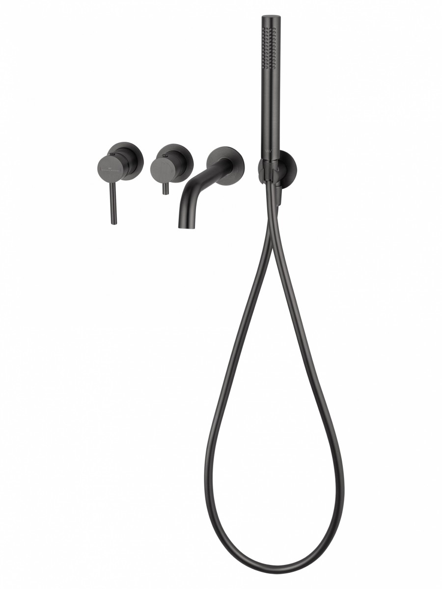 Встраиваемый смеситель для ванны Wonzon & Woghand STICK WW-889017-BGM (тёмный графит)