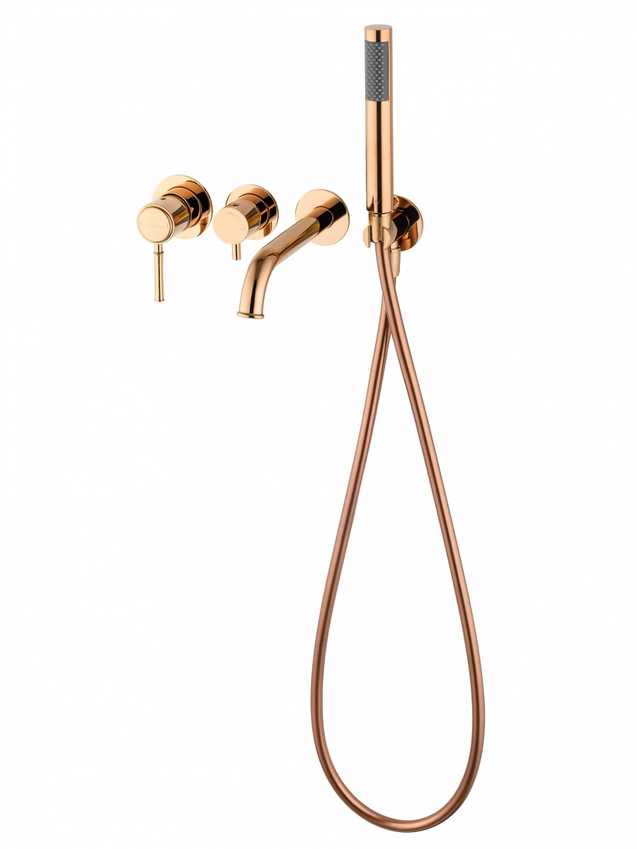 Встраиваемый смеситель для ванны Wonzon & Woghand TOR WW-88889073-RG (розовое золото)