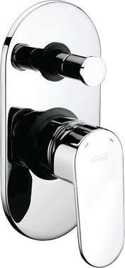 Встраиваемый смеситель для ванны с душем WasserKRAFT Donau 5361 (хром)