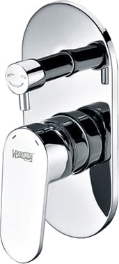 Встраиваемый смеситель для ванны с душем WasserKRAFT Donau 5341 (хром)