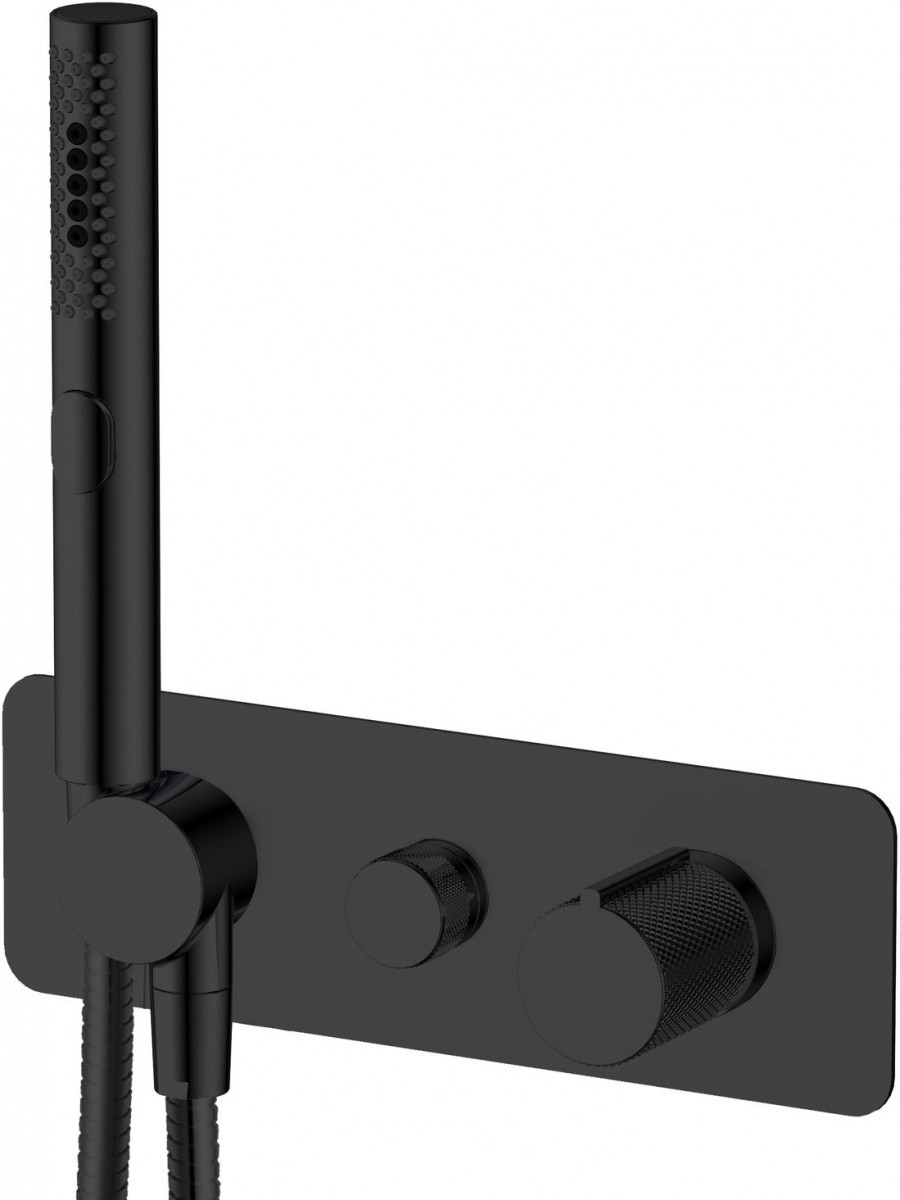 Встраиваемый смеситель для ванны с душем Allen Brau Liberty 5.33009-31 (чёрный матовый)
