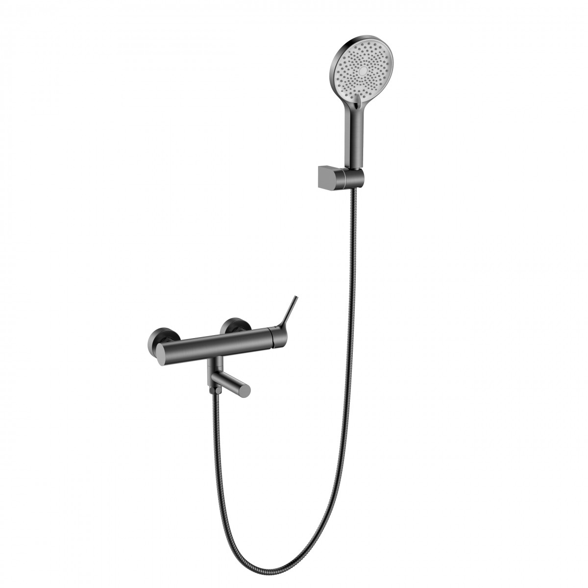 Встраиваемый смеситель для ванны Vincea Feerie VTFW-5FE2GM (вороненая сталь)