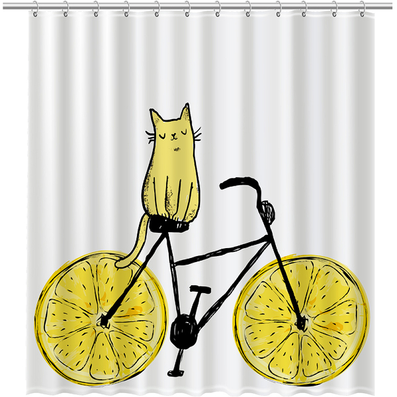Штора для ванной Fixsen Design Cat FX-2515 180*200 см (мультиколор)