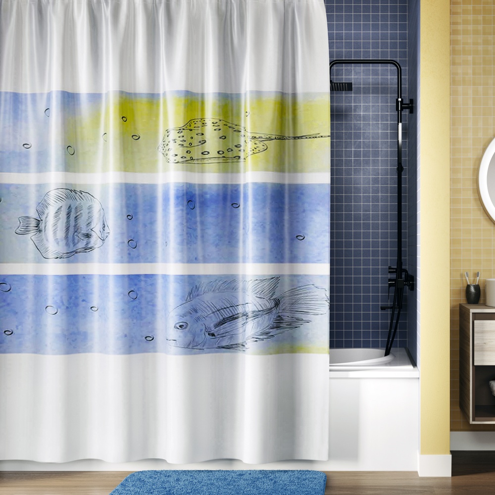 Штора для ванной WasserKRAFT Inn SC-43101 180*200 см (белый)