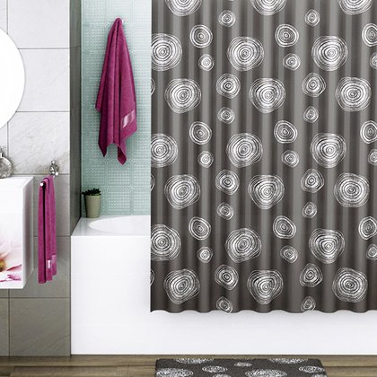 Штора для ванной WasserKRAFT Eider SC-33301 180*200 см (серый)