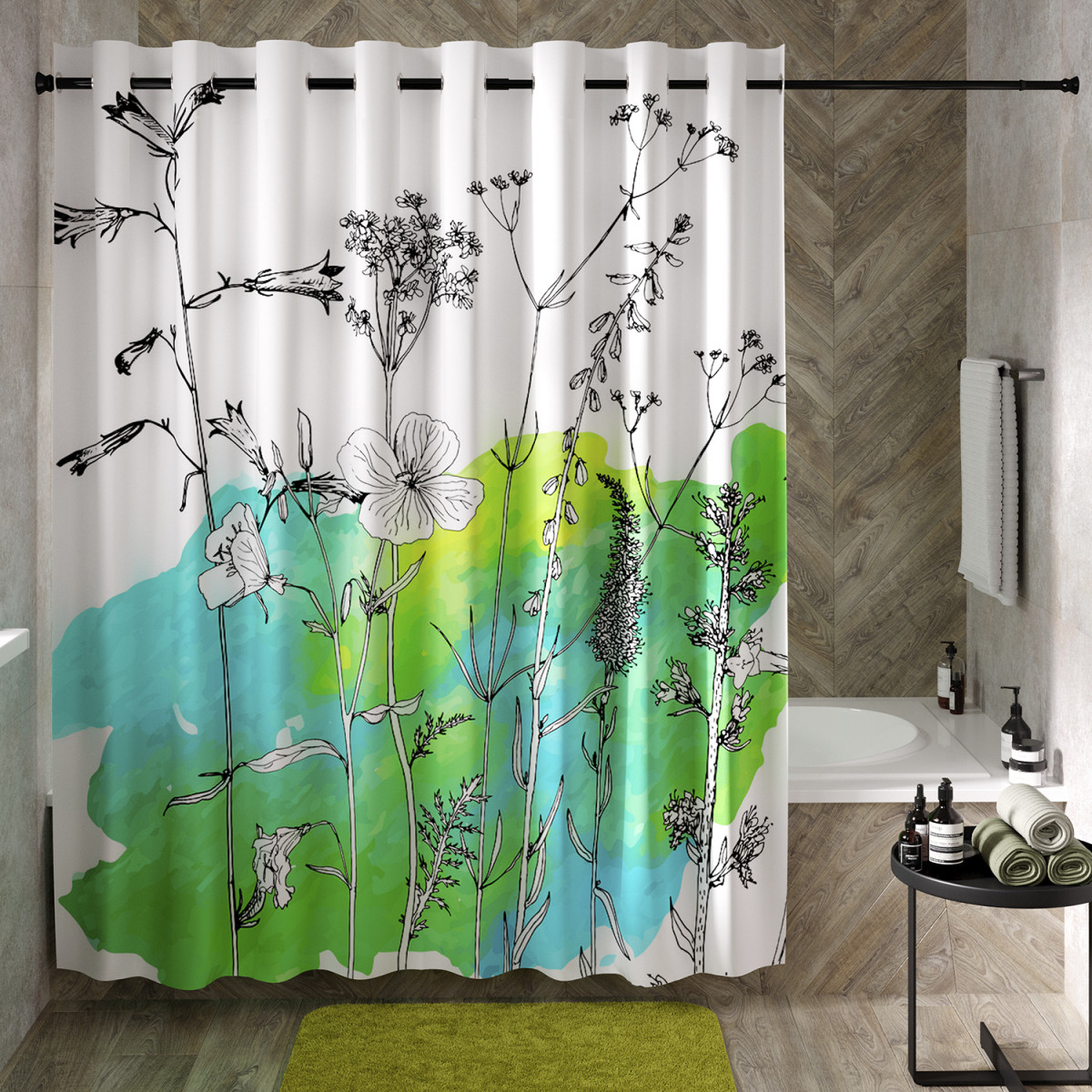 Штора для ванной WasserKRAFT Dill SC-39103 200*200 см (разноцветный)