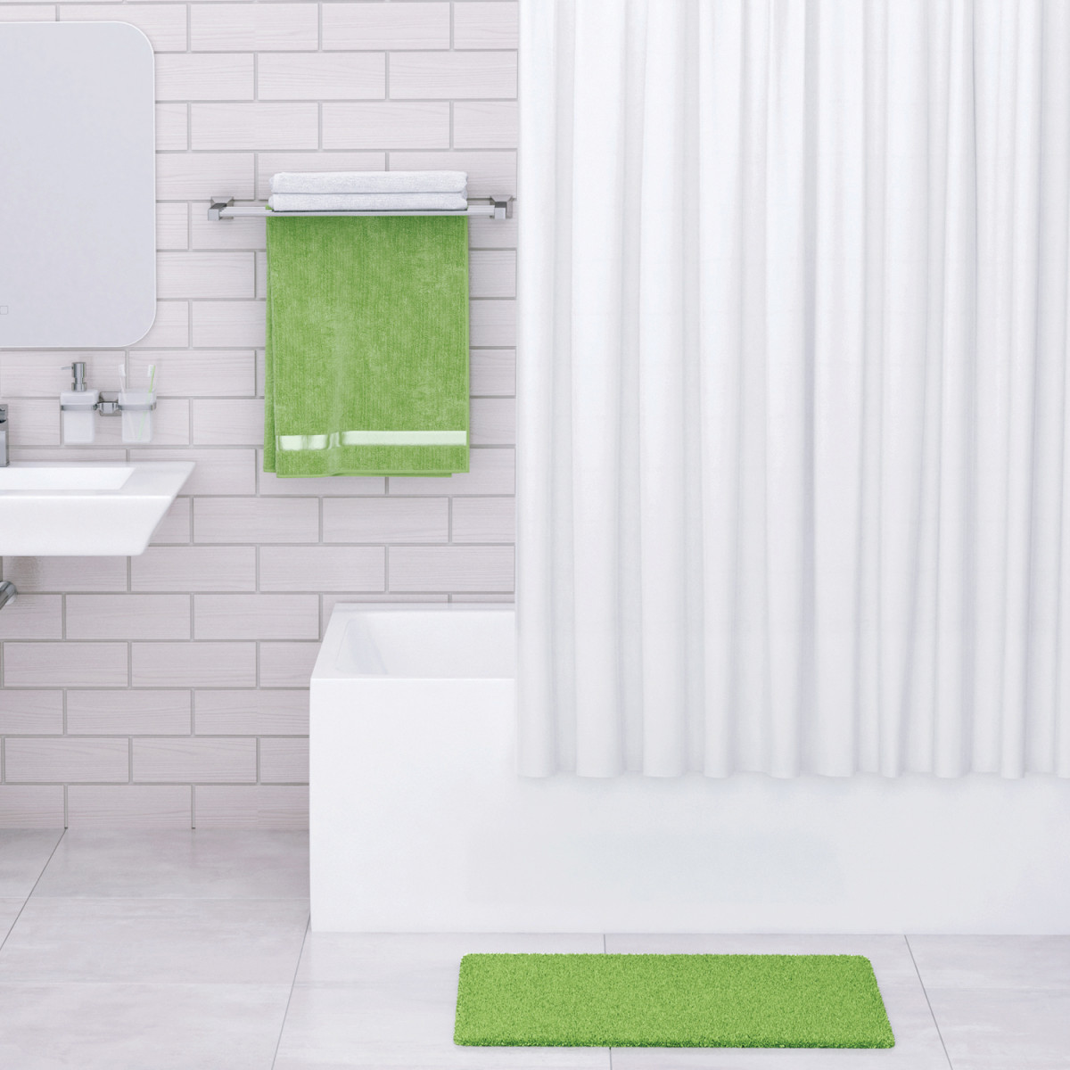 Штора для ванной WasserKRAFT Vils SC-10201 180*200 см (белый)