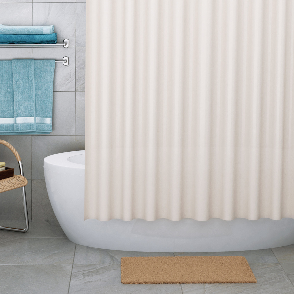 Штора для ванной WasserKRAFT Vils SC-10101 180*200 см (бежевый)