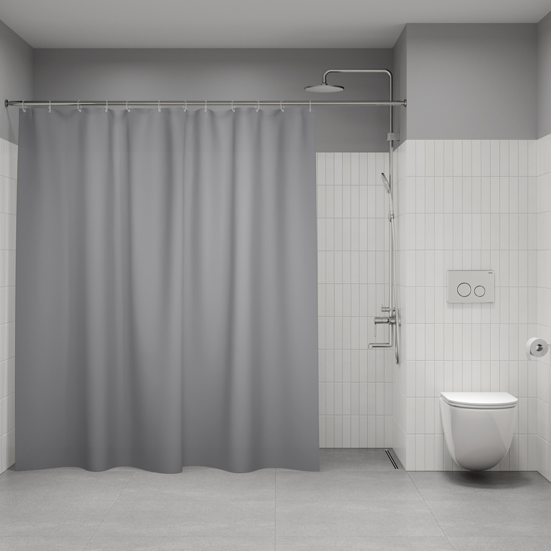 Штора для ванной IDDIS Base BL07P24i11 200*240 см (светло-серый)