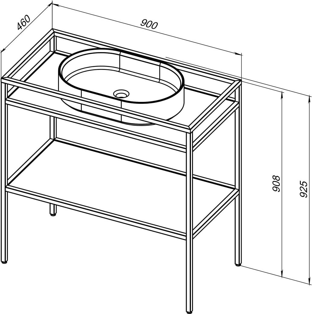 Консоль под раковину Allen Brau Liberty 1.33004.03 90 см (латунь браш) напольная