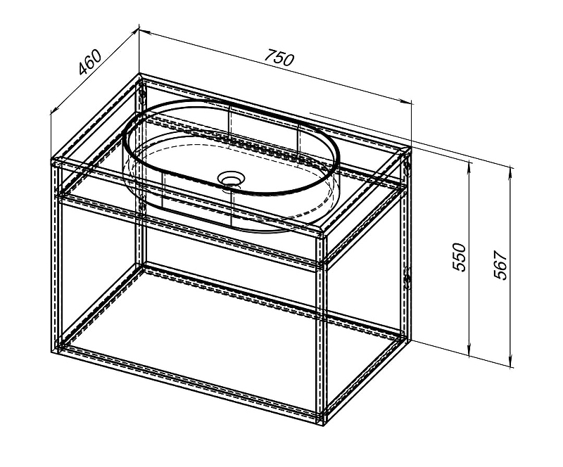 Консоль под раковину Allen Brau Liberty 1.33001.02 75 см (серебро браш) подвесная