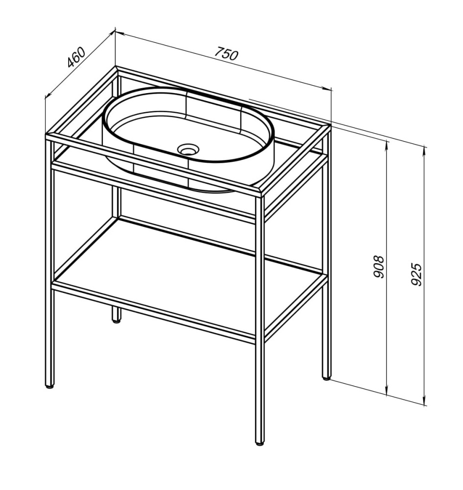 Консоль под раковину Allen Brau Liberty 1.33002.03 75 см (латунь браш) напольная