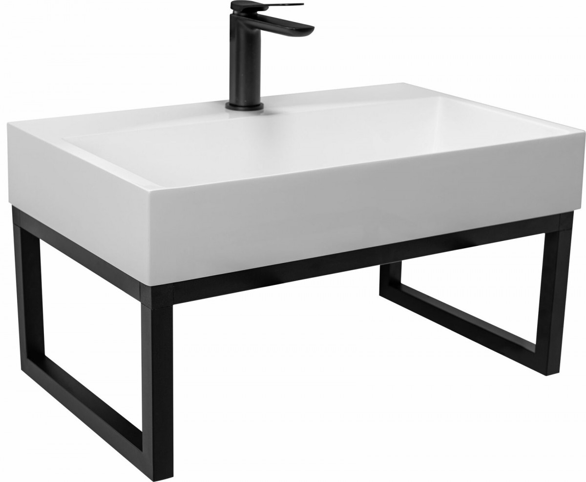 Консоль с раковиной Rea Goya REA-U8901+U6534 60 см (белый) подвесная