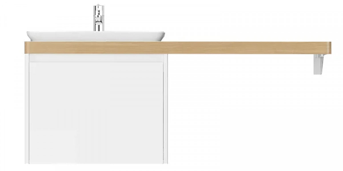 Тумба под раковину Velvex Klaufs 56*60.1Y (белый) 1 ящик, подвесная, под стиральную машину