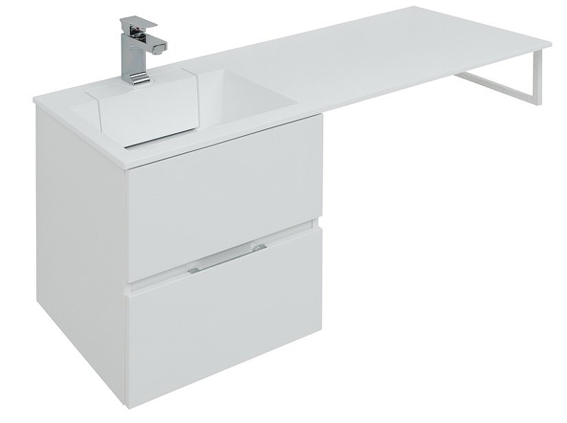 Тумба под раковину Aquanet Алвита 48 см (белый) подвесная , под стиральную машину