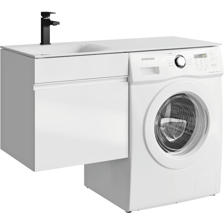 Тумба под раковину Aqwella Duet DU01052N 53,5 см (белый) под стиральную машину напольная