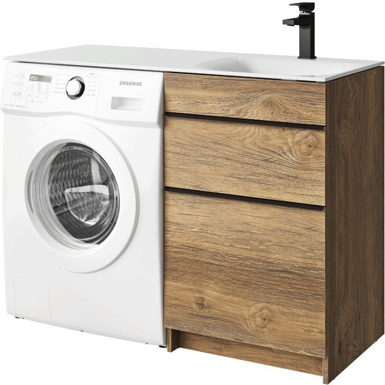 Тумба под раковину Aqwella Terra TER01052NDB 53,5 см (дуб балтийский) под стиральную машину напольная
