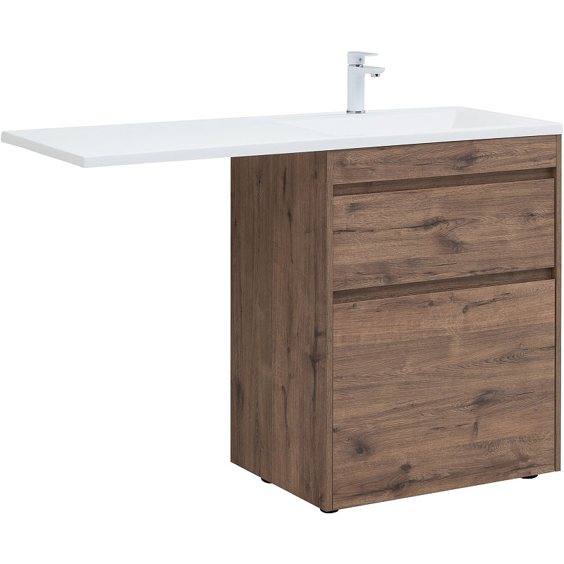 Тумба под раковину Aquanet Токио 333652 68 см (дуб веллингтон) напольная, под стиральную машину