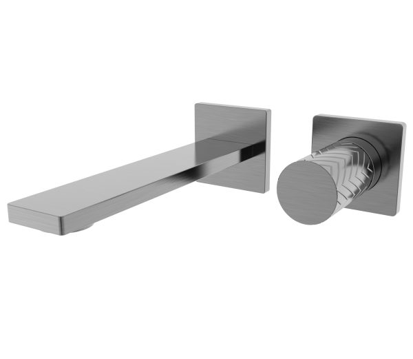 Встраиваемый смеситель для раковины Vincea Alto VBFW-6AL1GM (вороненая сталь)